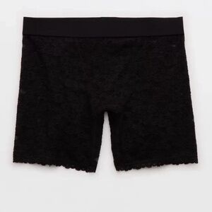 NWT Aerie Show Off Vintage Lace High Waisted Boxer Underwear True Black Size XS